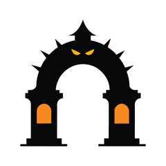 Fototapeta premium haunted arch vector art