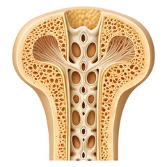 Naklejka premium Bone structure isolated on transparent background