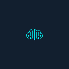 cloud logo with data