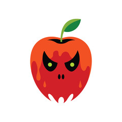 Fototapeta premium haunted apple vector art