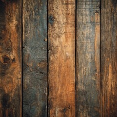 Rustic Wooden Planks with Dark and Light Textures for Background Design