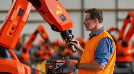 Robotic assembly in manufacturing facility automation industry technical insights industrial environment close-up perspective