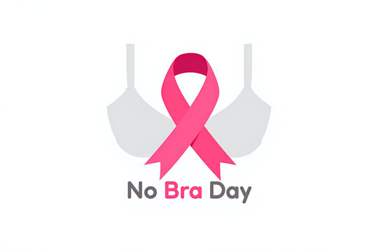 No Bra Day Breast Cancer Awareness Poster