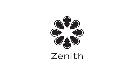 Abstract zenith logo design representing growth balance and harmony