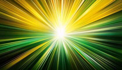Obraz premium A Vibrant Abstract Background With A Green And Yellow Color Scheme The Central Focus Is A Burst Of Bright White Light That Radiates Outwards Creating A Dynamic And