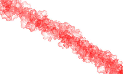 Red smoke overlay PNG, abstract swirling fog effect isolated on transparent background