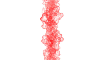 Vertical red smoke PNG, abstract mist column isolated on transparent background