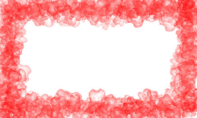 Red smoke frame PNG, abstract fog border effect isolated on transparent background