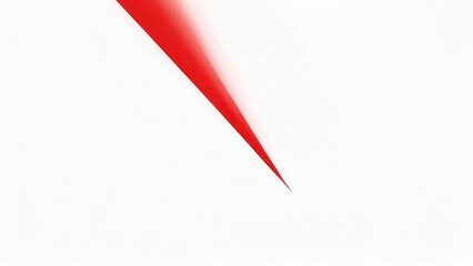 Dynamic red ribbon cutting across clean white background, creating abstract elegance and modern impact.