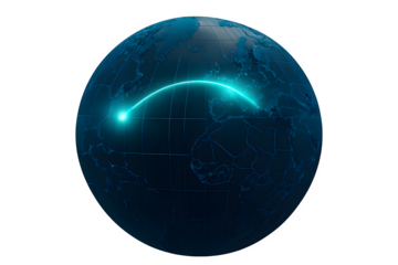 Global Digital Network Connection and Data Flow