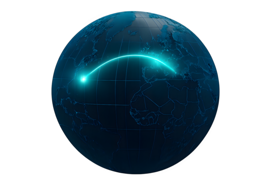Global Digital Network Connection and Data Flow