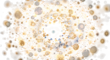 Abstract swirling vortex of luminous bokeh lights creating a cosmic nebula effect