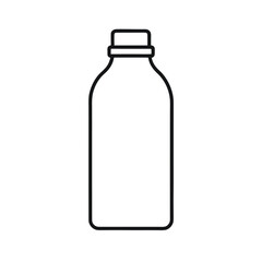 Juice Bottle Outline Line Art Vector Design