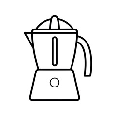 Juicer Outline Line Art Vector Icon