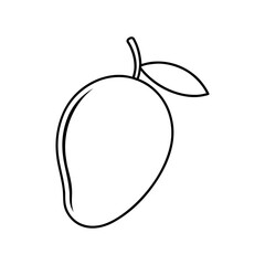 Mango Outline Line Art Vector Design