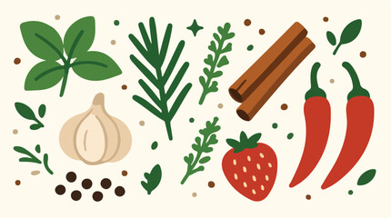 Whimsical Flat Vector Vegetables for Meal Prep Planners, Dietitian Websites, and Clean Eating Blogs.