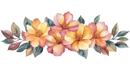 Naklejka premium Floral arrangement watercolor design
