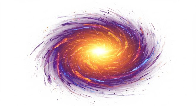    (Kagayaku uzumaki ginga azayaka saishiki uchuu kuukan) This translates to: Shining spiral galaxy vivid colors cosmic space.. AI Generated
