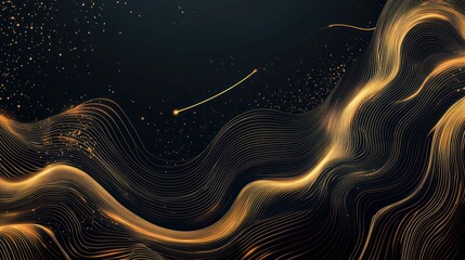 Abstract golden lines design