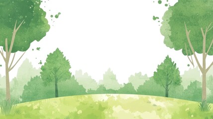 Peaceful green forest scene