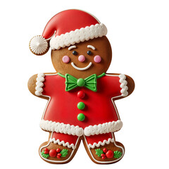 Santa Gingerbread Man with Bow Tie – Christmas Cookie Delight