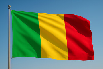 Fototapeta premium High quality Mali flag waving