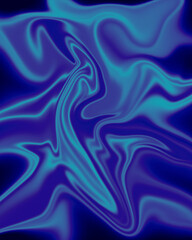 Swirling Depths A Mesmerizing Dance of Blue and Teal Hues in Abstract Fluid Art Creation