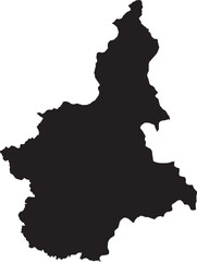 Obraz premium Map Silhouette Piedmont Region Italy