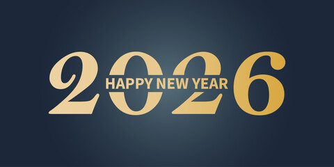 Obraz premium Happy New Year 2026 celebration background with golden numbers, fireworks, confetti, sparkling lights, festive decoration, elegant design, holiday greeting card, party banner, seasonal poster