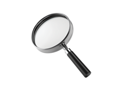  Magnifying Glass Search icon. 3D isolated on transparent background, Clipart png