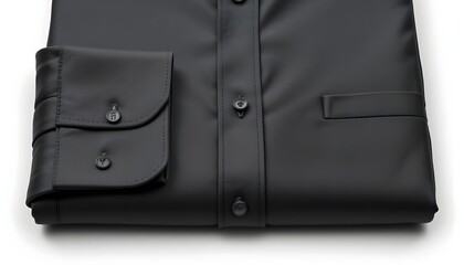 Elegant dark gray formal shirt folded