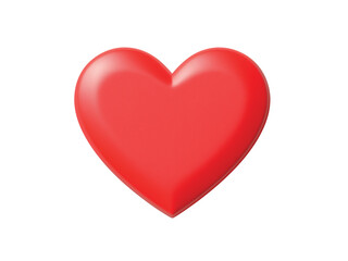 red heart isolated on transparent background, Clipart png