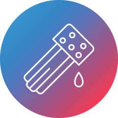 Churros Line Gradient Circle Background Icon