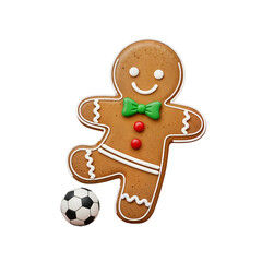 Jolly Gingerbread Gentleman: Red Bow Tie Delight