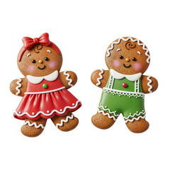 Festive Gingerbread Friends: Red and Green Lilac Joy