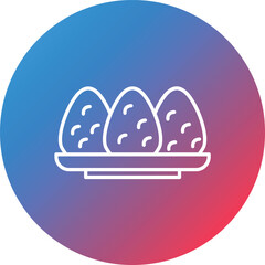 Coxinha Line Gradient Circle Background Icon