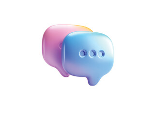  Chat Bubble Message  icon. 3D isolated on transparent background, Clipart png