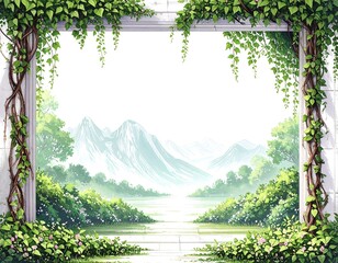 Obraz premium Whimsical garden archway