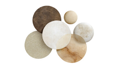 Pile of white pebbles isolated on white background 