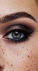 Assortment of green beauty and household cleaning supplies presented in a lush, sundappled forest setting