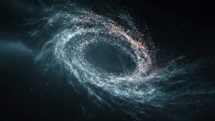 Abstract swirling galaxy design in dark cosmic background   - Powered by Adobe