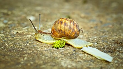 snail on a leaf