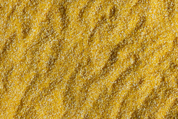 Abstract Yellow Cooking Corn Grits Background