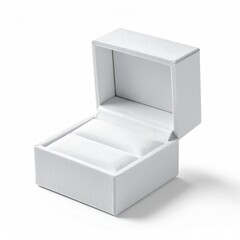 Elegant Open White Jewelry Box Displaying Soft Velvet Interior