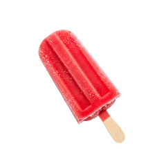 Red Popsicle on White Background