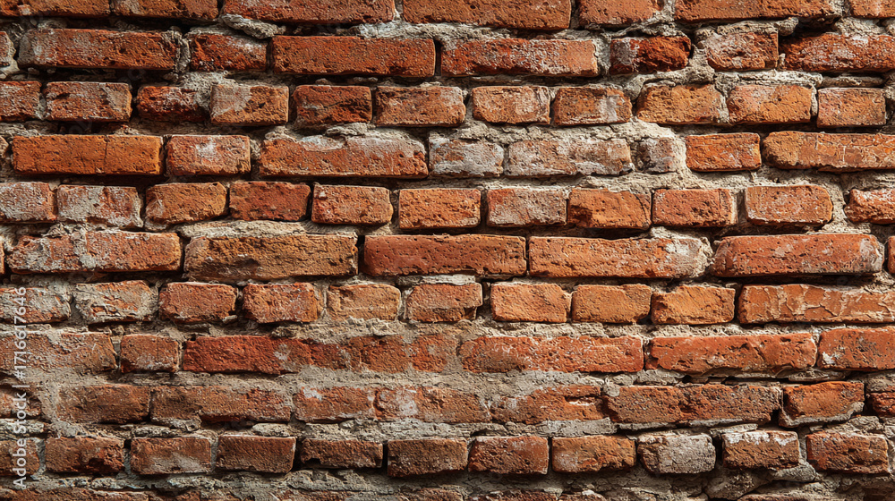 Poster Old weathered brick wall texture background rustic design element