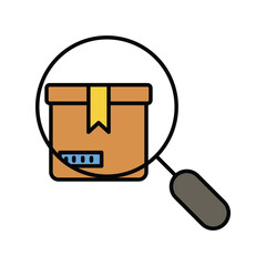 Search icon with white background vector stock illustration