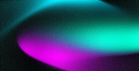 Futuristic purple violet and dark green glowing grainy gradient background, black noisy texture abstract banner header poster design