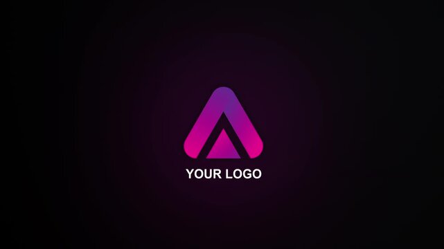 Elegant pink and blue color combined clean glass reflected 3d logo reveal, perfect for your digital business promotion, 4k, high fps, 3d render