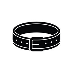 A leather belt silhouette vector art illustration